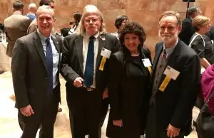 President David Johns, BRI Co-director Roddy Moore, Provost Aimé Sposato, and BRI Co-director Vaughan Webb at the VCA event at the Virginia Museum of Fine Arts in Richmond.