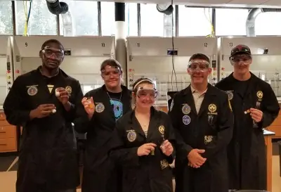 Professor Powell and student researchers