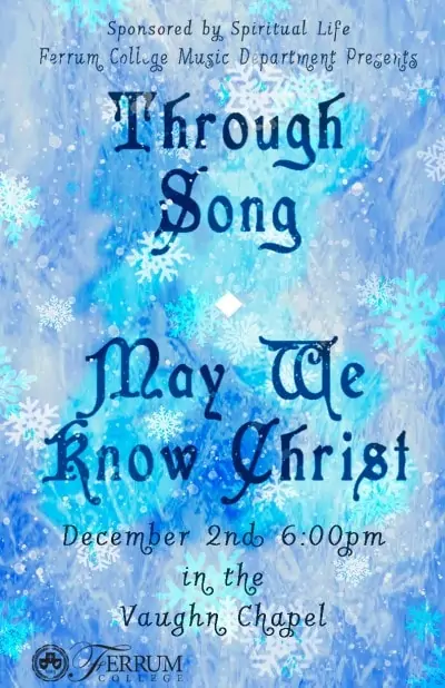 Ferrum College Christmas Concert Poster by Rachel Hancock