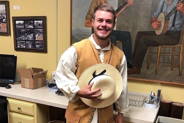 Christian Haley '21 is the newest McBroom student scholar and will spend this summer working at the Blue Ridge Institute and Museum on Ferrum College's campus.