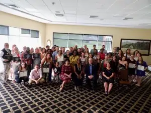 Ferrum College's new honor society, NSLS, won national recognition for receiving accreditation as a leadership development program and achieving an induction rate of nearly 75 percent during its first semester.