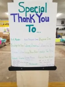 Members of the community donated money and items to be raffled at the school supply fundraiser on July 27.