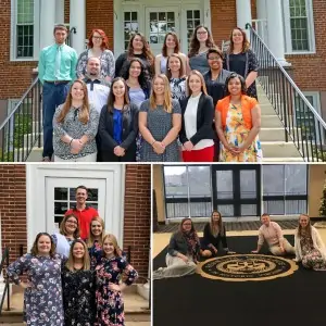 Ferrum College teacher education program graduates: spring 2017 (top); spring 2018 (left); fall 2018 (right).