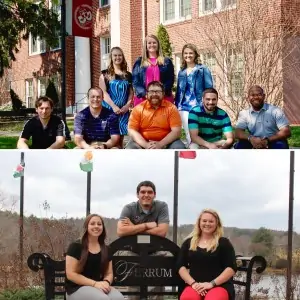Ferrum College teacher education program graduates: spring 2016 (top); fall 2016 (bottom).