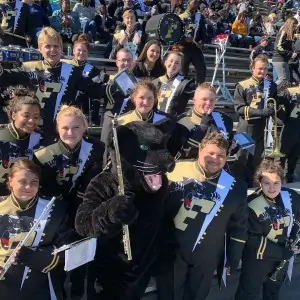 Ferrum College's new marching band uniforms were revealed during the Senior Day football game on November 2, 2019.