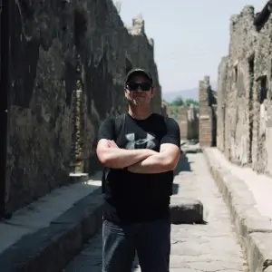 Eric Vanden Eykel stands in Rome