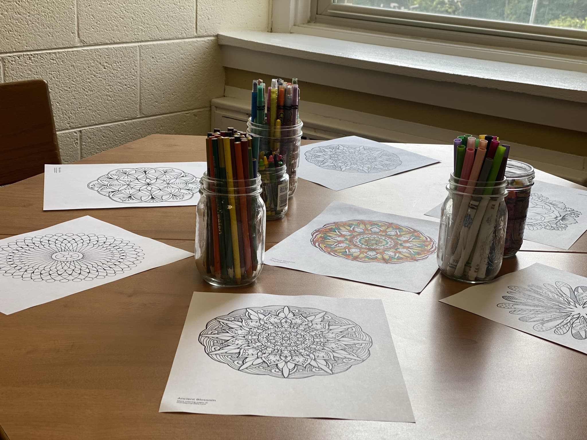 Mandala Monday at Ferrum College Counseling Services