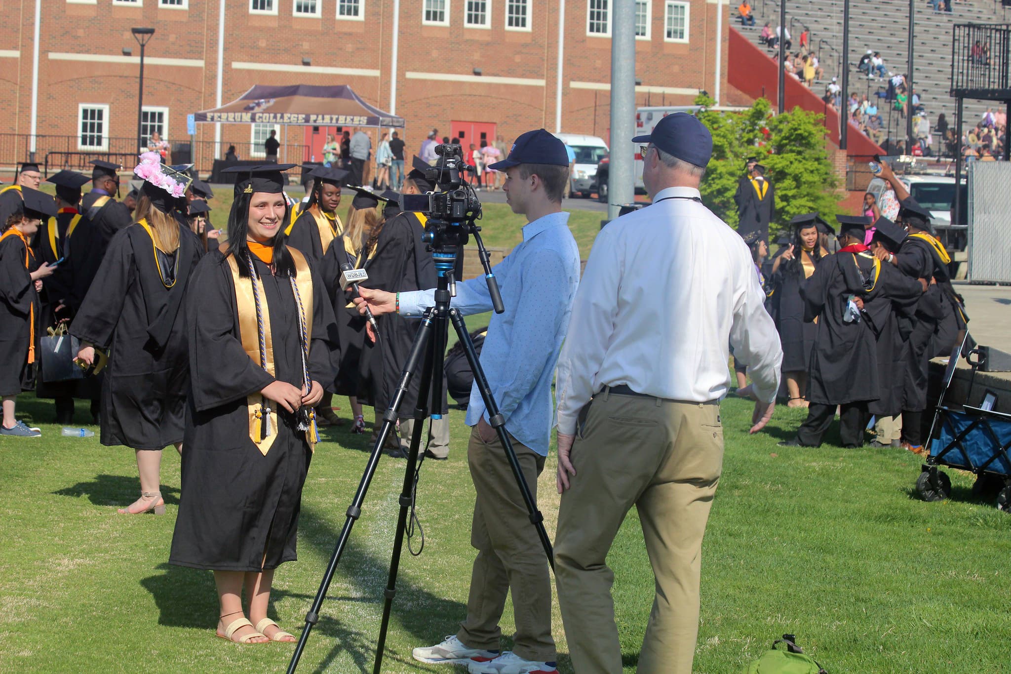 First Ferrum Promise graduate Claudia Cooke interview with WDBJ7's Joe Dashiell