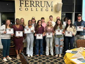 Thumbnail image for the Ferrum College Inducts 15 Students Into National Society of Leadership and Success news item