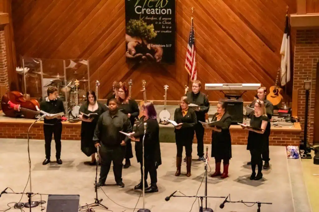 The Panther Singers performing in Vaughn Chapel.