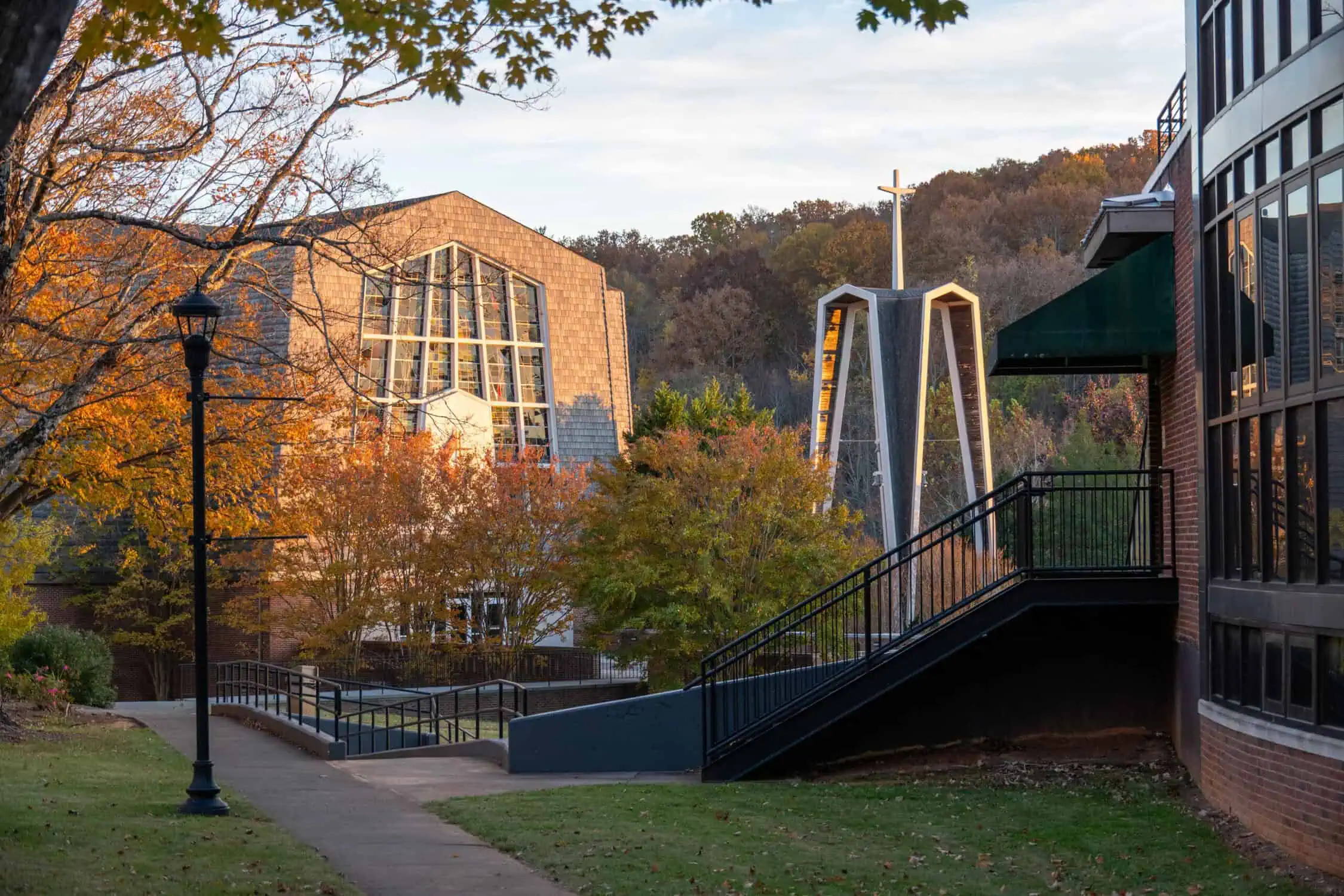 Vaughn Chapel and bell tower in late fall photographed by Bob Pohlad