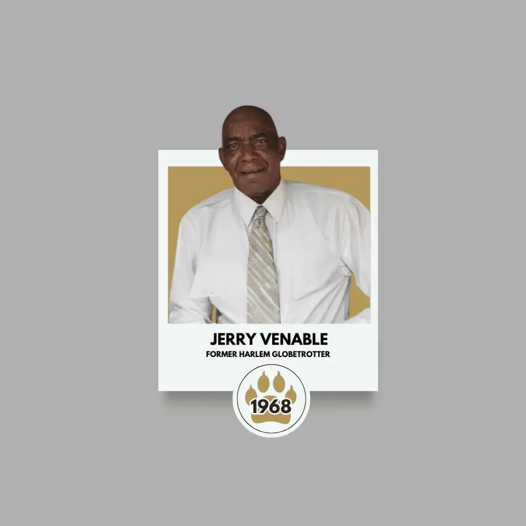 Headshot of Jerry Venable, former Harlem Globetrotter and Ferrum College Alumni class of 1968.