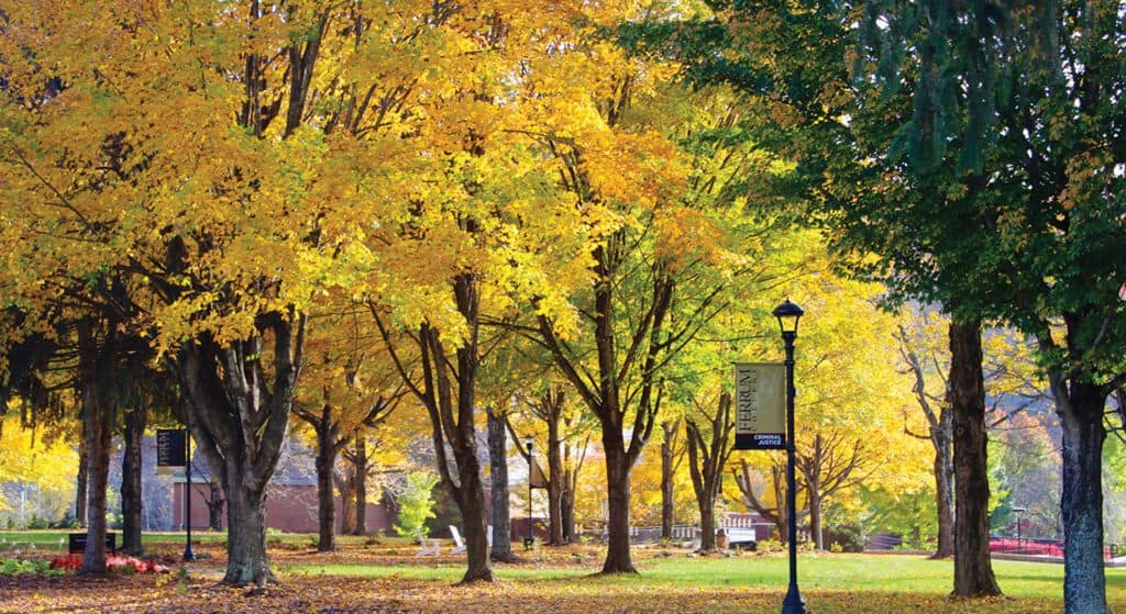 Fall photo of Ferrum College campus.