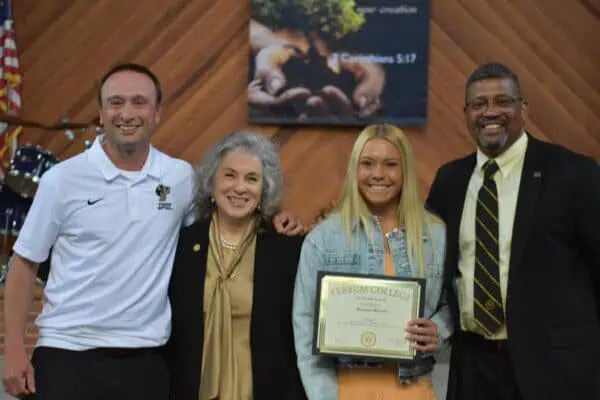 Thumbnail image for the Ferrum College Senior Breanna Weaver Honored With President’s Cup at Academic Awards news item