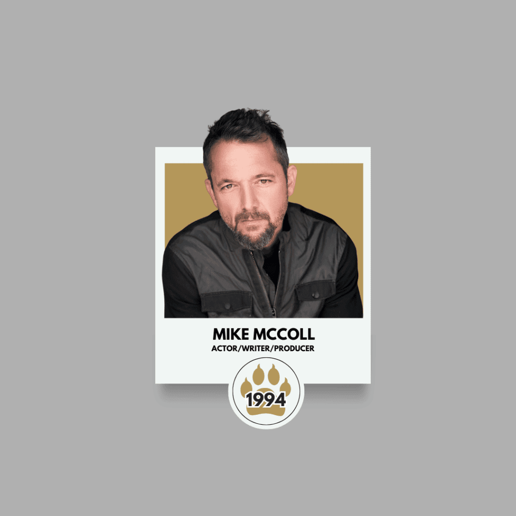 Headshot of Mike Mccoll, actor, writer, producer and Ferrum College alumni class of 1994.
