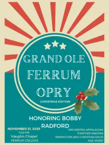 Grand Ole Ferrum Opry graphic for Christmas edition on Nov. 21
