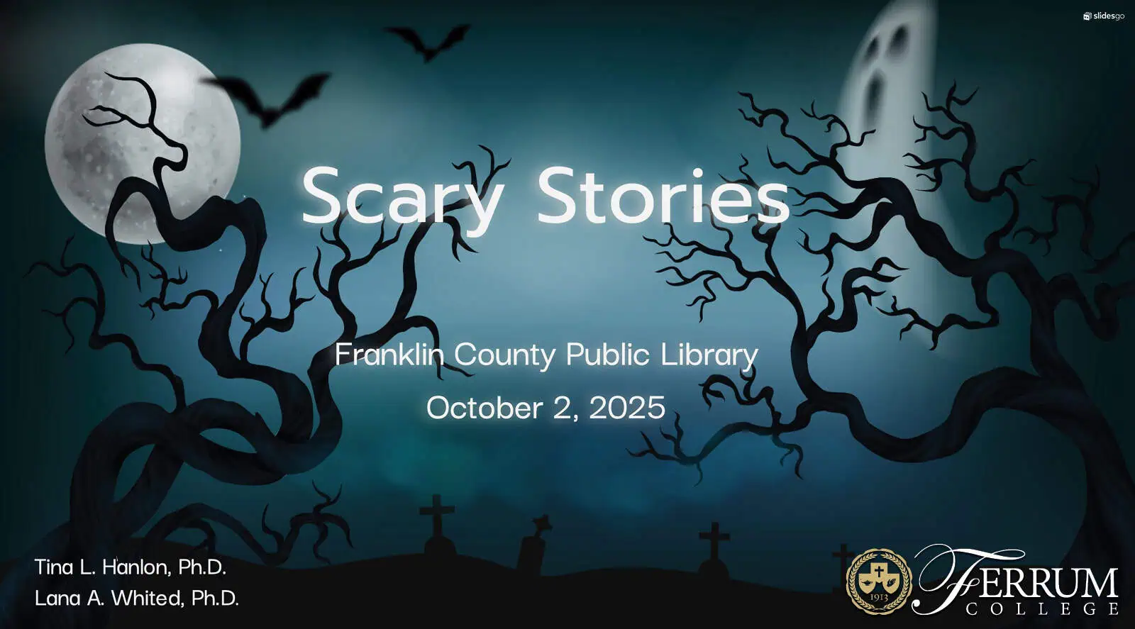 Thumbnail image for the Ferrum College English Faculty Host Spooky Stories Talk at Public Library on October 25, 2025