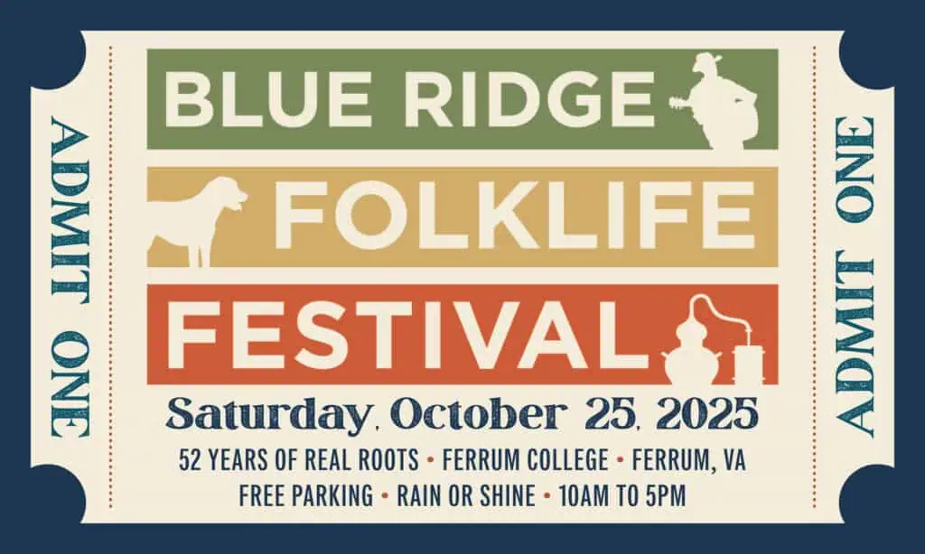 Image of the Blue Ridge Folklife Festival ticket